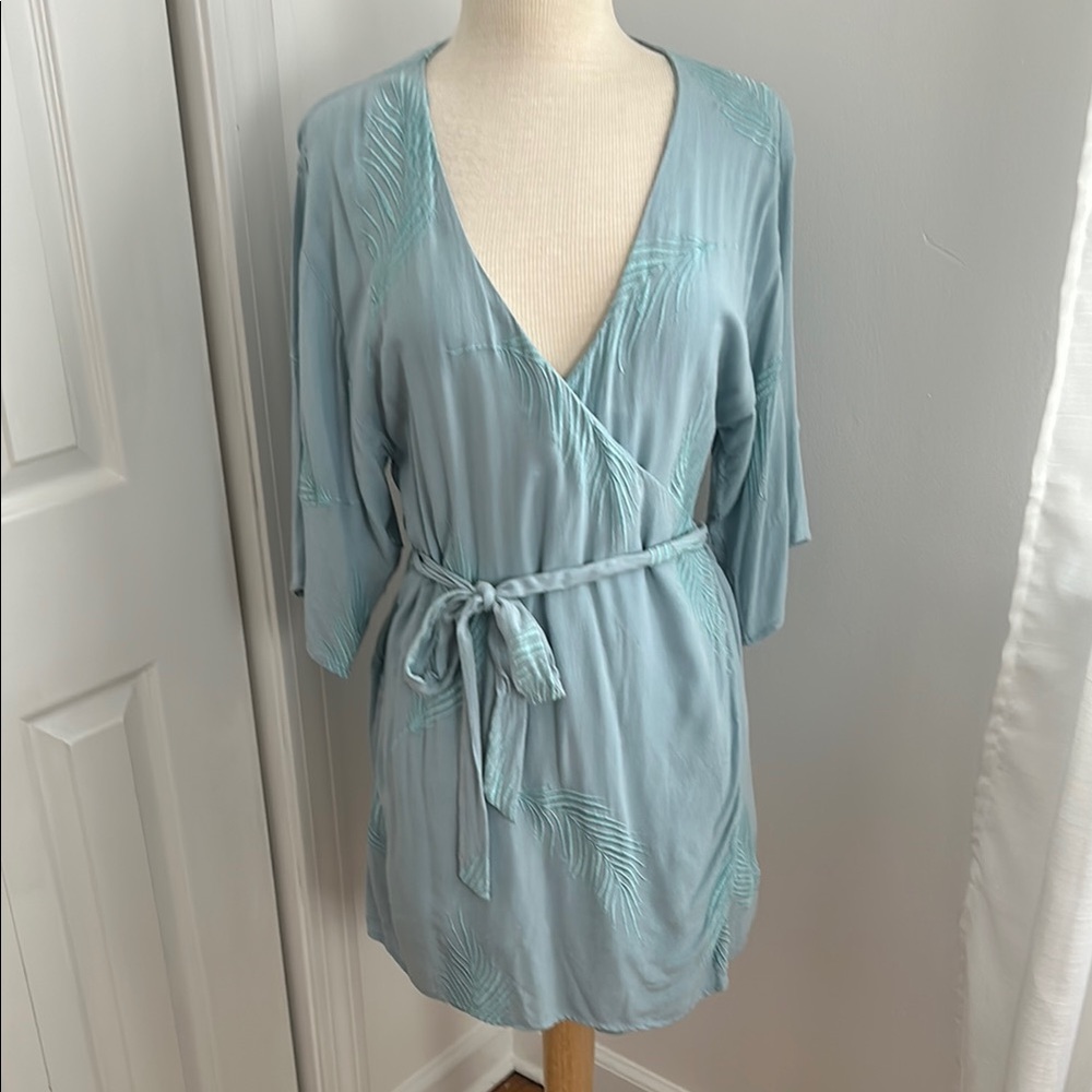 Revolve Embroidered Wrap Dress by Amuse Society